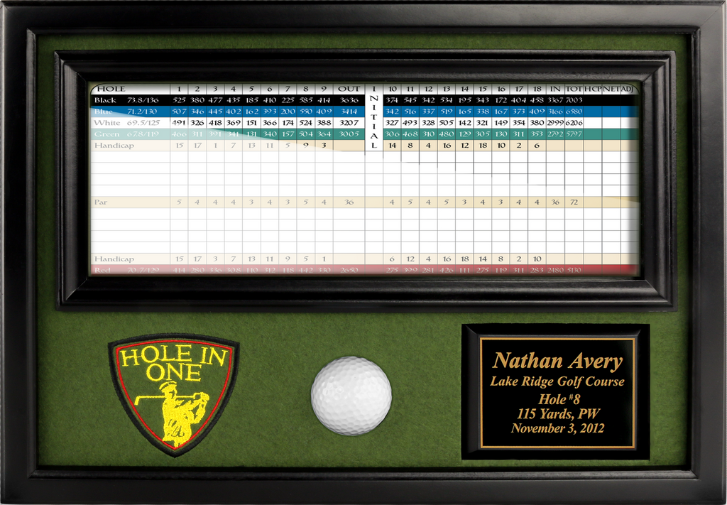 Hole-in-One Ball & 4"x12" Scorecard Display - ProActive Sports Tournament Store