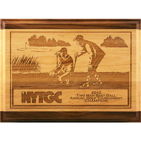 Red Alder & Walnut Plaque - ProActive Sports Tournament Store